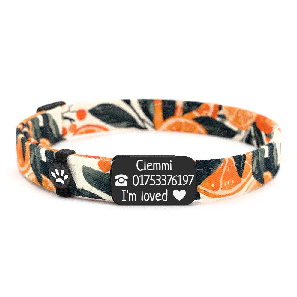 CLEMMI Personalisiertes Katzenhalsband mit Magnetverschluss