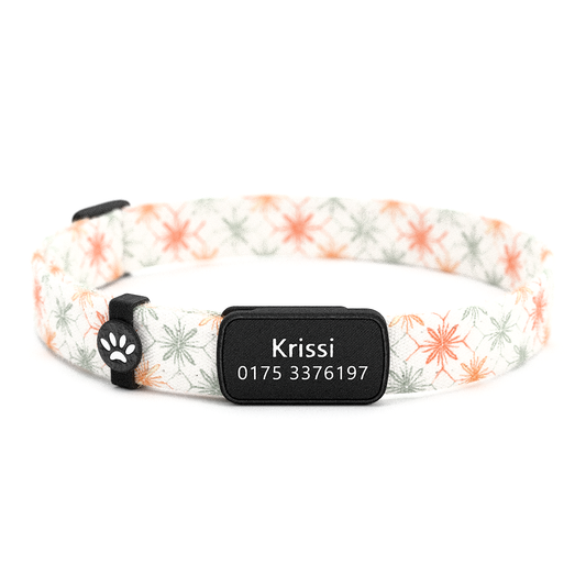 KRISSI Personalisiertes Katzenhalsband mit Magnetverschluss