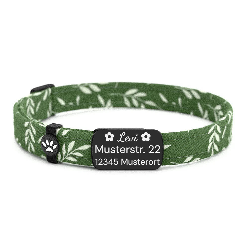 LEVI Personalisiertes Katzenhalsband mit Magnetverschluss