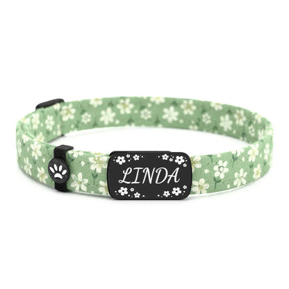 LINDA Personalisiertes Katzenhalsband mit Magnetverschluss