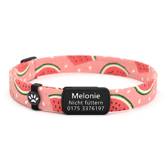 MELONIE Personalisiertes Katzenhalsband mit Magnetverschluss