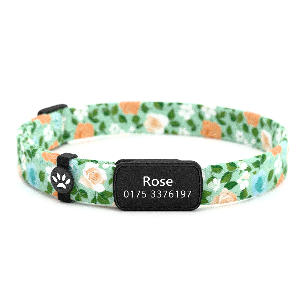 ROSE Personalisiertes Katzenhalsband mit Magnetverschluss