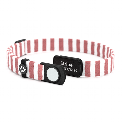 STRIPE Personalisiertes Katzenhalsband mit Magnetverschluss