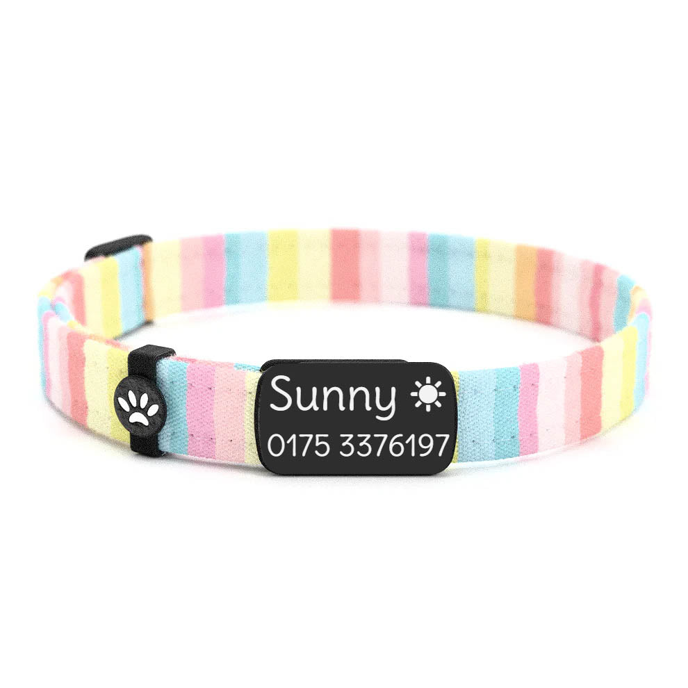 SUNNY Personalisiertes Katzenhalsband mit Magnetverschluss